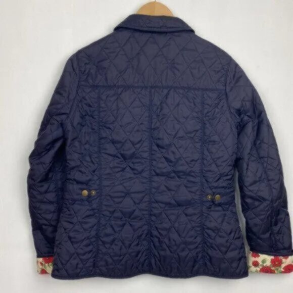 Rare Barbour x Liberty 6 Newark Floral Roses Quilt Jacket Coat 10UK Vintage - Picture 10 of 10